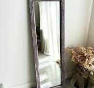 Spiegel in einem alten Fenster, Holzrahmen in Fliederweiß, einzigartiger  Shabby Chic, Bauernhaus, Landhaus, handgefertigt, wiederverwendeter Rahmen,  ...