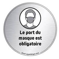 Il en ressort que le port du masque réduit la probabilité d'être contaminé par le coronavirus de 85 % en cas de rencontre avec une personne infectée. Plaquette En Aluminium Port Du Masque Obligatoire Direct Signaletique