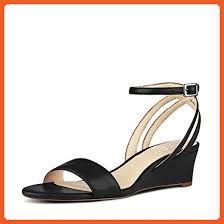 Ankle Strap Black Platform Sandals Ydn Women Open Toe Low Heel Wedge Sandals Ankle Straps Slingback Summer Shoes Black 9 Sandals For Ankle Strap Heels Closed Toe Ankle Strap Heels Strap Heels