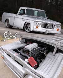 Check Out This 62 Dodge Sweptline Built By Ttispeedshop For Motor Monday This Dodge Even Has A Modern H Jeep Pickup Truck Old Dodge Trucks Dodge Muscle Cars
