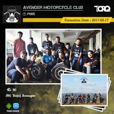 Avenger Motorcycle Club Pune Club Now Added On Torq Rider App Is A Club Of 90 Enthusiastic Riders Founded In 2017 Motorcycle Clubs Ios Apps Baseball Cards