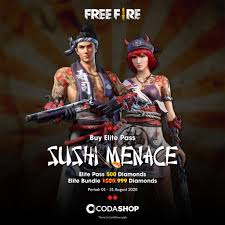 Select the number of garena free fire diamonds and coins that you want to generate. Free Fire Elite Pass Sushi Menace Codashop Blog My