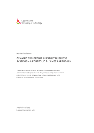 Pdf Dynamic Ownership In Family Business Systems A