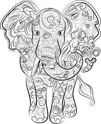 Instant Digital Download Elephant Colouring Page From Chandraws Mind Escape Nature Fantasy Col Elephant Coloring Page Mandala Coloring Pages Elephant Drawing