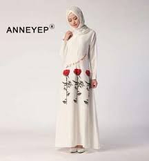 Corak bunga tampal pada baju. 10 Model Gamis Motif Bunga Kombinasi Polos Terbaru 2021