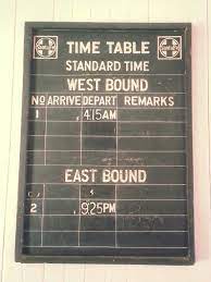 Old Fashion Train Station Time Board Train Decor Train Timetable Train Posters