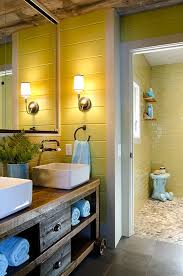 Safety is of the utmost importance in a kid's bathroom, so make sure you have things like tub mats, faucet covers and a cover clamp for your toilet (depending on age). 12 Cheerful Yellow Bathroom Decor Ideas Yellow Bathroom Accessories