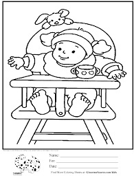 Baby High Chair Coloring Pages For Girls Ginormasource Kids Baby High Chair Coloring Pages For Girls Coloring Pages