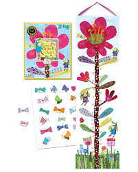 eeboo sunflower growth chart with 22 stickers unisex