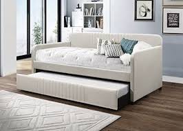 Home Design Amelia Upholstered Daybed With Trundle Beige Https Www Amazon Com Dp B07czx5ppt Ref Cm Sw R Pi Dp U Daybed With Trundle House Beds Furniture