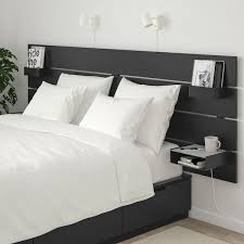 Nordli Bed With Headboard And Storage Anthracite Queen Ikea In 2020 Headboards For Beds Ikea Headboard Bed Linen Design