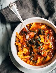 Vegetable Pasta Soup With Kale Carrots And Thyme Recipe Vegetable Pasta Tasty Ingredients Pasta Soup