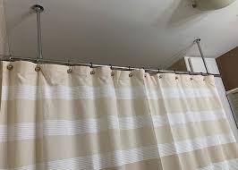 Ceiling Mounted Shower Rod With 2