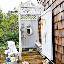 These cedar shower kits are easy to assemble and look great. 30 Amazing Outdoor Showers Bees And Roses