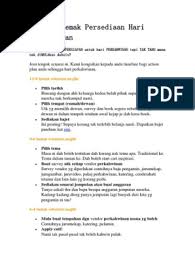 Maybe you would like to learn more about one of these? Senarai Semak Persediaan Hari Perkahwinan