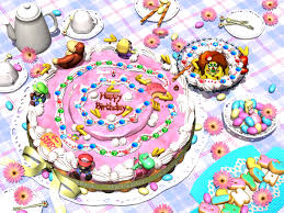 Mario bros edible frosting icing sugar sheet cupcakes, cookies and treats mario birthday cake topper colibriscakes 5 out of 5 stars (173) $ 11.00. Peach S Birthday Cake Super Mario Wiki The Mario Encyclopedia