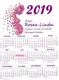 Kalender 2019 Indonesia Kalender Undangan Pernikahan Seni