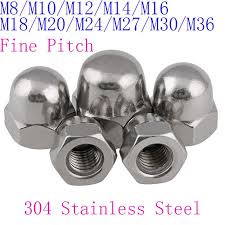 M8 M10 To M36 Fine Pitch Hexagon Cap Nuts Hex Acorn Nut 304 Stainless Steel 1pcs Hexagon Acorn Stainless Steel