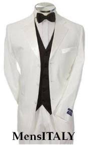 Office goers who love wearing three piece suits should choose men's vested black and white suit jacket which will meet their expectations. Black And White Tuxedo Many Styles 99up