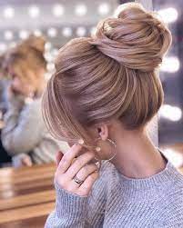 Cute Bun Hairstyle Idea Hair Styles Bun Hairstyles Elegant Ponytail