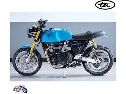 Stainless 2 Into 1 Exhaust For Triumph Thruxton Speed Twin Triumph Parts Triumph Thruxton Triumph Exhausted