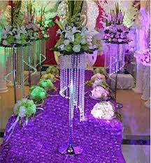 Amazon Com Lanlong 27 5 Tall Wedding Table Centerpiece Candle Holder Candlest Wedding Table Centerpieces Wedding Chandelier Birthday Party Theme Decorations