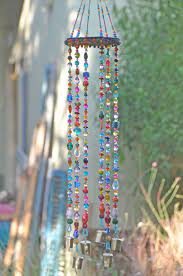 Colorful Bohemian Wind Chime With Brass Bells Made To Order Etsy Diy Wind Chimes Wind Chimes Unique Wind Chime
