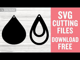Earrings Svg Free Tear Drop Svg Earring Svg Instant Download Silhouette Cameo Free Vector Files Tear Drop Earrings Svg Png Dxf 0427 Freesvgplanet