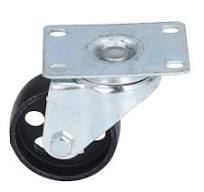 Rueda giratoria de 3 pulgadas de hierro fundido con placa giratoria y doble  cojinete, rueda universal de repuesto para carritos, aeropuertos, hoteles,