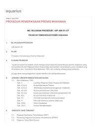 Surat penyataan tanggung jawab laporan keuangan. Laporan Pemeriksaan Premis Makanan Malaybebe