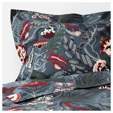 Filodendron Housse De Couette Et 2 Taies Bleu Fonce A Motif Floral Ikea Housse De Couette Couette Ensemble Housse De Couette