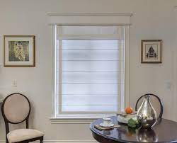 For roman shades, remove the plastic shipping tubes from the shade by sliding them out the end of the shade. Faux Linen Roman Shades With Valance Choice Of Grey Or Black Border Loganova Shades