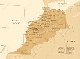 The longest and most significant rivers include the douro (duero), ebro, jucar, tagus (tejo), guadiana and guadalquivir. Morocco Map Vintage Detailed Vector Illustration Royalty Free Cliparts Vectors And Stock Illustration Image 89506086