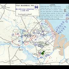 Dropping half an hour after the 101st airborne at 01:51 on 6 june. Map Military Wwii D Day Utah Beach Admiral Deyo 4 Unique Naval Maps June 1944 George Glazer Gallery Antiques