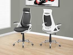 Premium Ergonomic White Black Mesh Office Chair With Headrest White Office Chair High Back Office Chair Mesh Office Chair