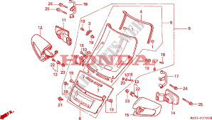Pare Brise St1100pp Pour Honda Pan European St 1100 De 1993 Honda Moto Catalogue De Pieces Detachees D Origine