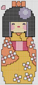 Free Cross Stitch Pattern Japanese Kokeshi Doll Crossstitch4free Com Cross Stitch Patterns Cross Stitch Cross Stitch Patterns Free