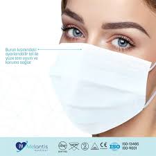 Telli 3 Katli Cerrahi Maske 50 Adet 1 Kutu Beyaz
