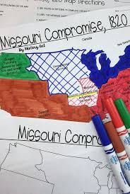 Missouri Compromise Map Activity Missouri Compromise Map Activities Social Studies Middle School