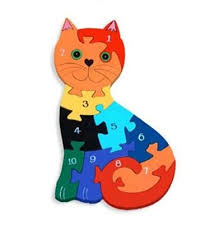 Wooden Cat Jigsaw Puzzle Numbers To 10 Gifts For Children Wooden Jigsaw Puzzles Wooden Jigsaw Wooden Puzzles