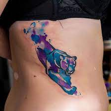 Tattooed by javi wolf for great tattoos, don't forget to follow inkspiration world. Kateryna Zelenska Watercolor Puma Tattoo Ink Tattoo Tattoos Panther Tattoo