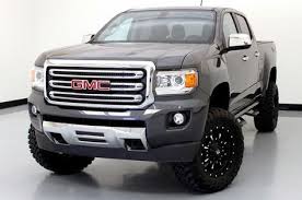2015 Gmc Canyon Slt Custom 4x4 Cyber Gray Metallic Black Leather Interior Fuel Wheels Toyo Open Country Mt Tires N F Gmc Canyon Fuel Wheels Lifted Chevy Trucks