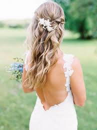 Brides with short hair shouldn't feel scared of going for half up half down hairstyles, as this elegant look shows. Half Up Half Down Wedding Hairstyles Ecemella