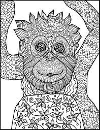 Coloring pages with head of monkey, gorilla, zentangle illustrat. Pin On Kids Crafts And Activities