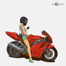 Instagram Photo By Atey Ghailan Jul 12 2016 At 4 06am Utc Anime Motorcycle Bike Art Bike Illustration