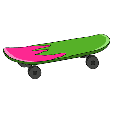 Cartoon skateboard design elements hand drawn. How To Draw A Skateboard Really Easy Drawing Tutorial