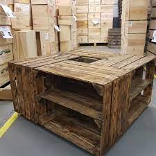 If you have access to an old door or window, repurpose it as a table top for a rustic coffee table. Apple Crate Coffee Table Wine Boxes Etc
