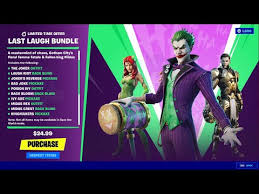 Button smash 86 views1 months ago. The Last Laugh Bundle The Joker Poison Ivy Midas Rex With All Back Blings Pickaxes And Contrail