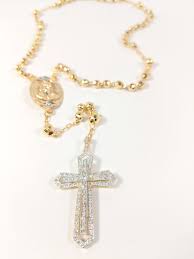 Maybe you would like to learn more about one of these? 14 Kt Yellow Gold Virgin Mary Rosary With Diamonds Carbo Jewelers