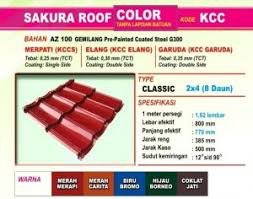 Fungsi atap ini sangat penting dalam melindungi rumah dari sinar matahari dan juga terpaan hujan. Genteng Metal Sakura Roof Surabaya Toko Bahan Bangunan